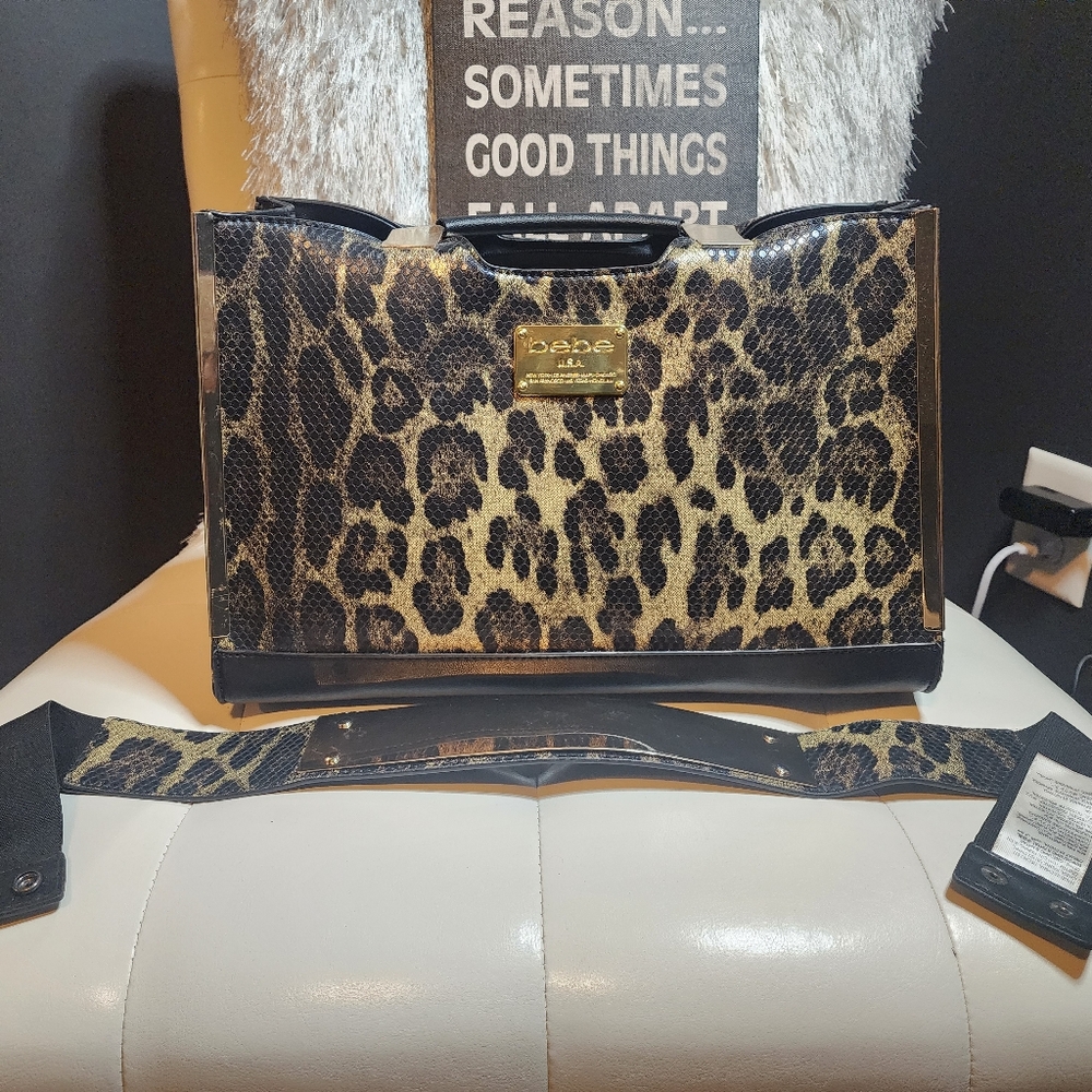 Bebe Leopard Print Women's Bag